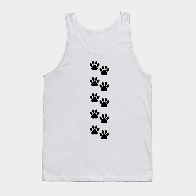 Dog Paws, Puppy Paws, Animal Paws, Pet, Black Paws Tank Top by Jelena Dunčević